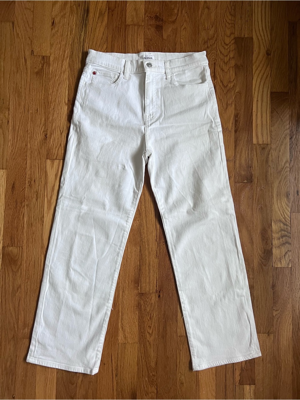 Hudson Jeans White Straight-Leg Men’s Jeans
